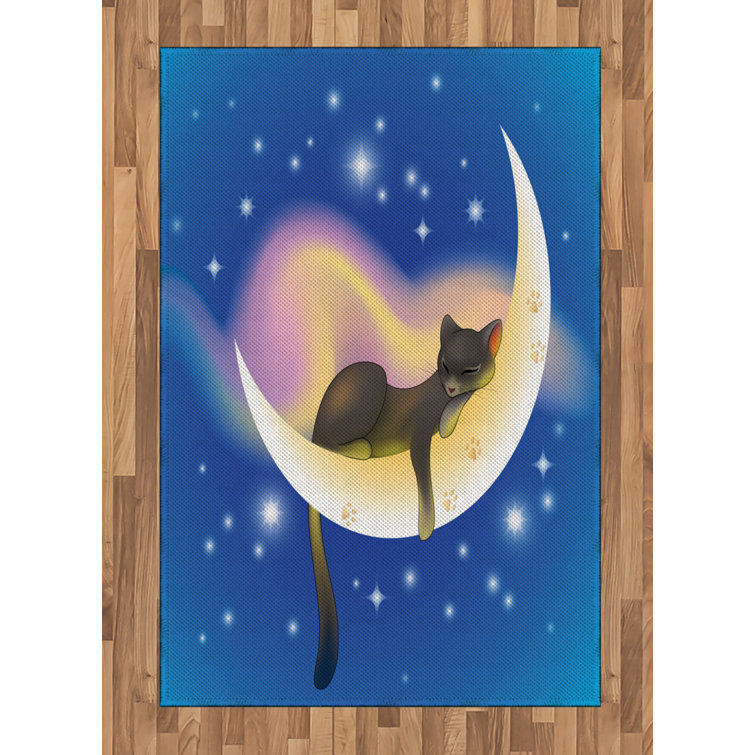 Ebern Designs Tanesha Flatweave Blue/Yellow Rug Wayfair.co.uk